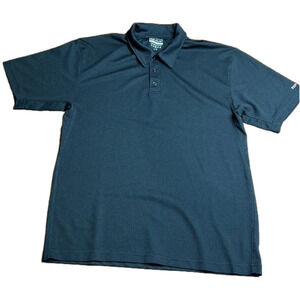 Top Flight Men's black  short sleeved collared polo golf shirt